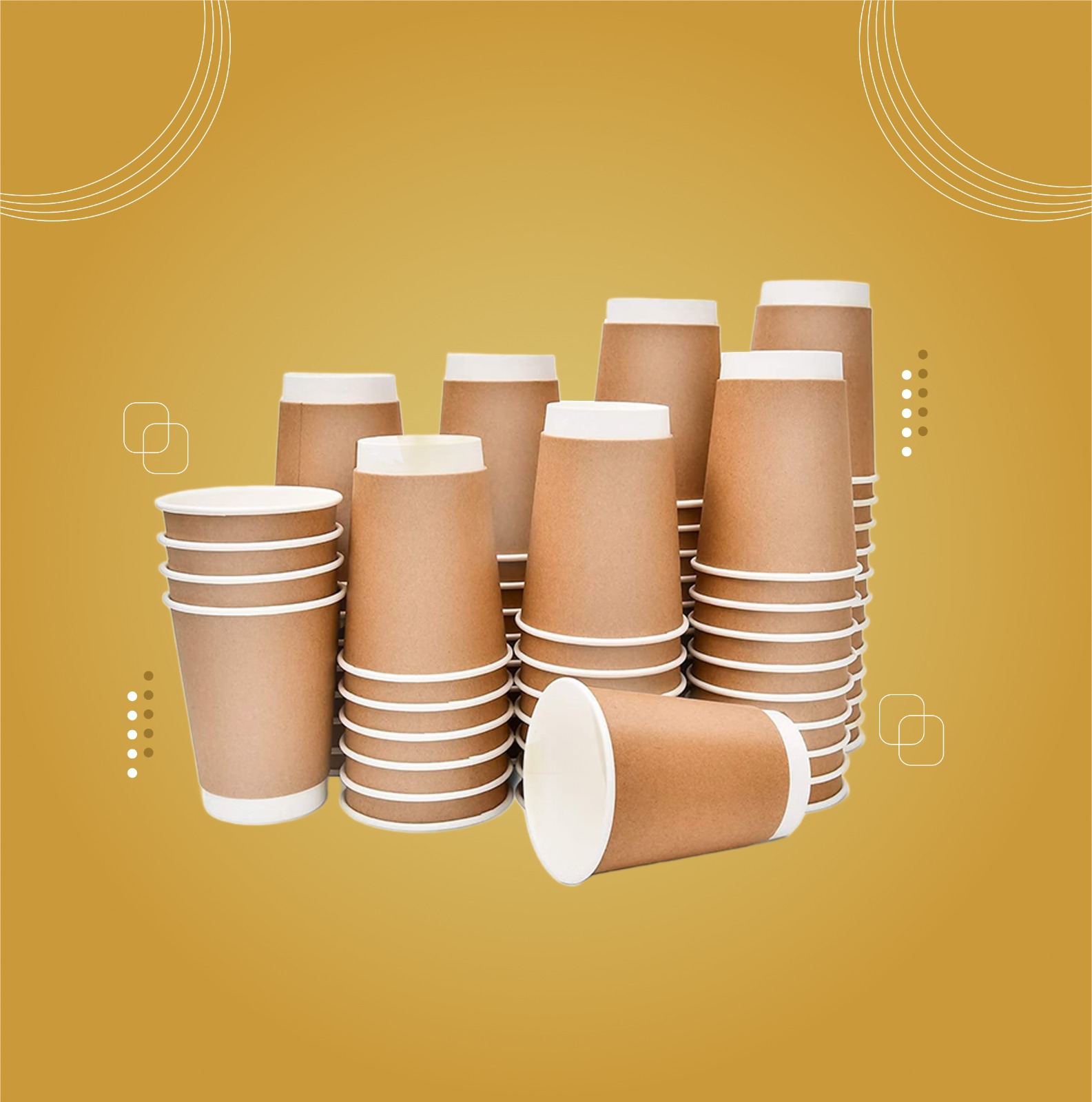 كاسات كرتون حجم (4oz)