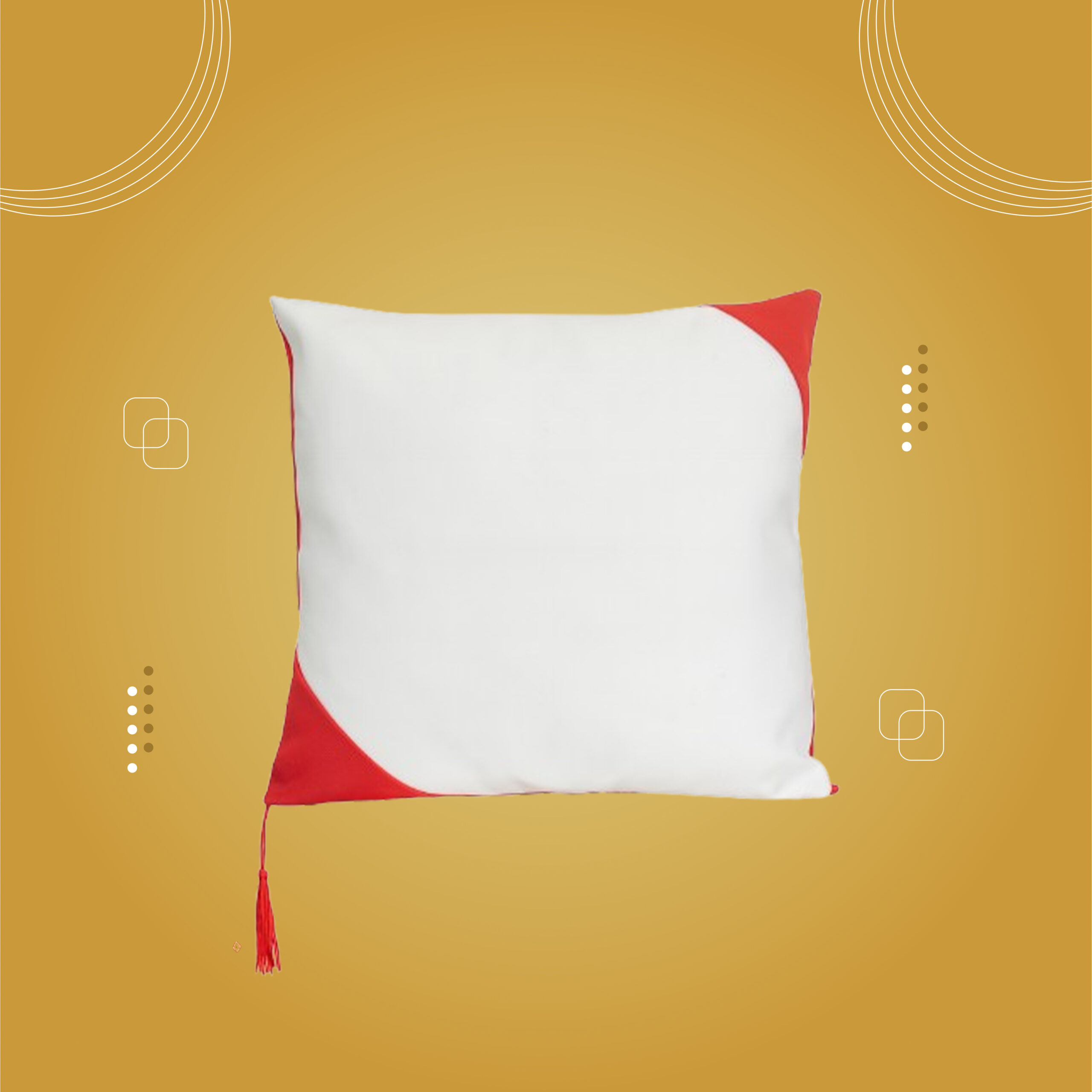 مخدة (أطراف ملونة)