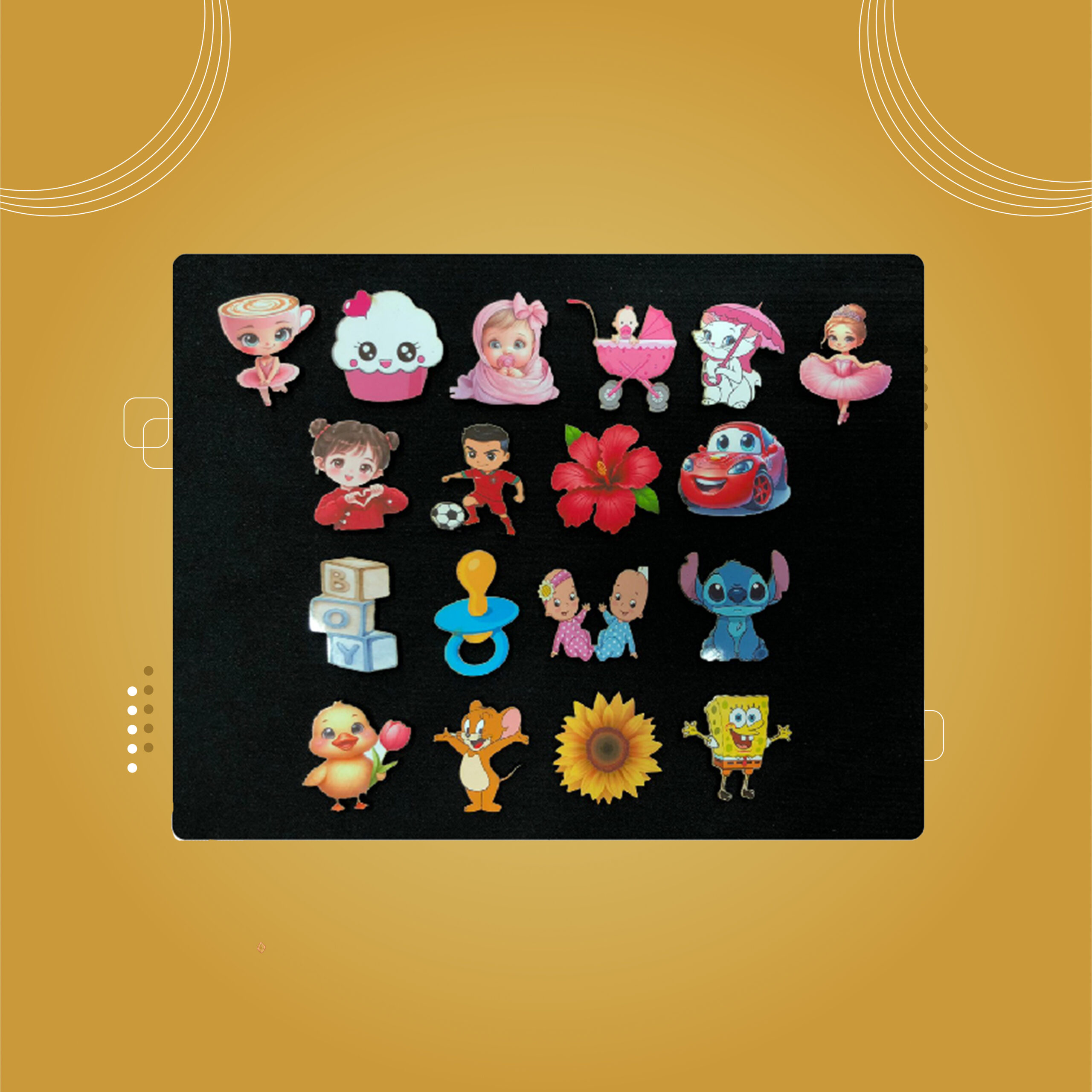 أشكال خشبية للتوزيعات (حجم 4*4)