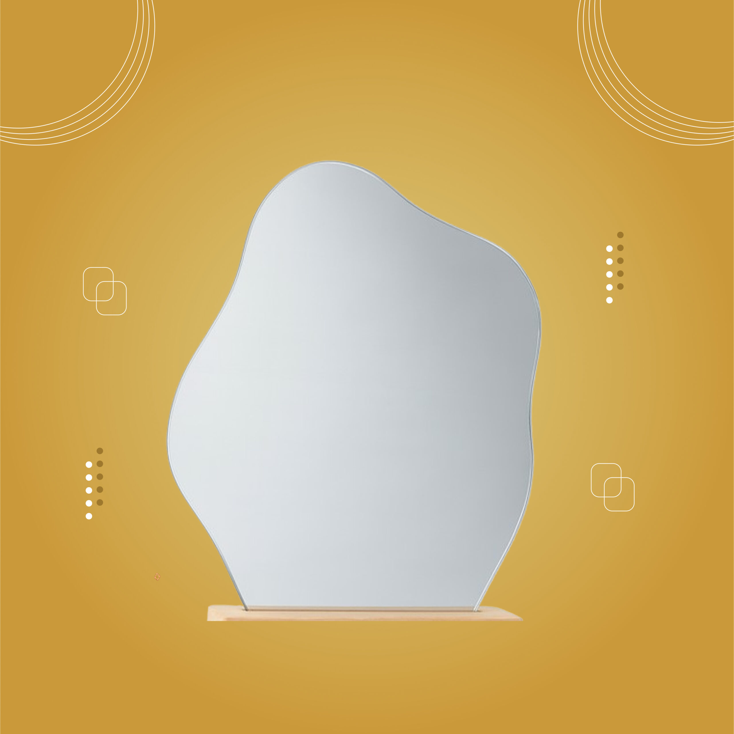 مراية خشب + أكريلاك (مع كتابة)